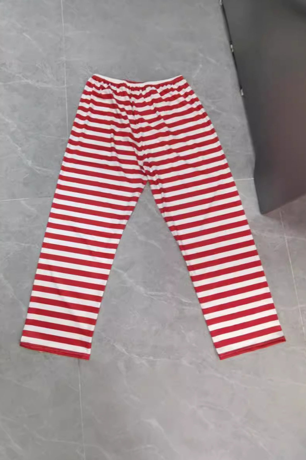Pyjama vert avec pantalon rayé famille Ensemble de pyjama de Noël assorti