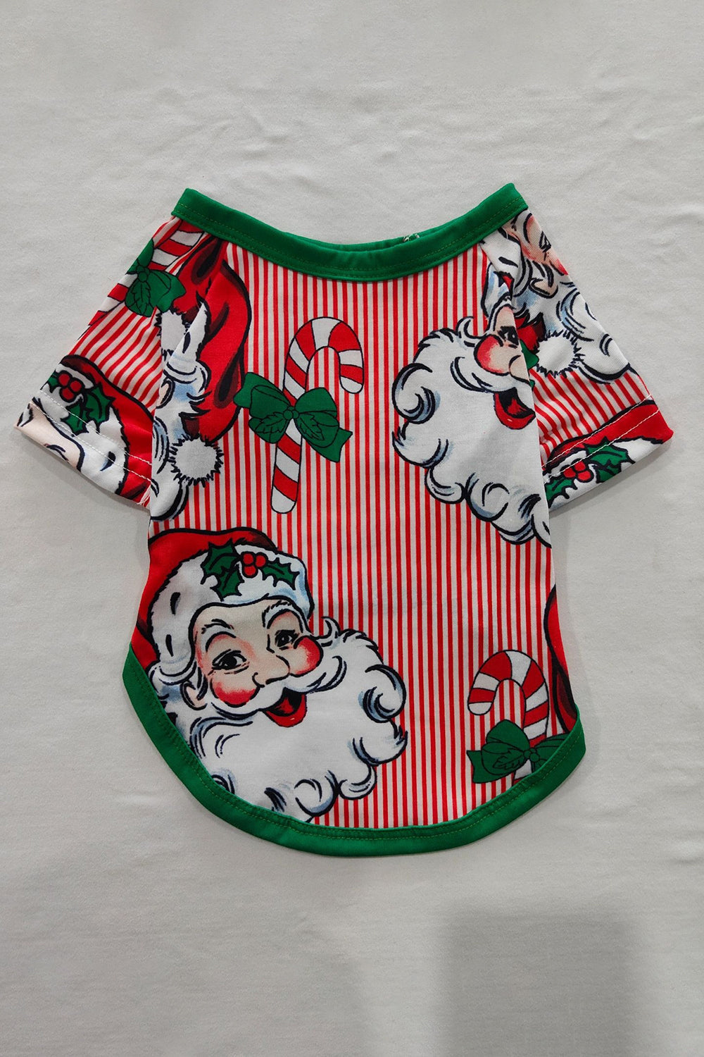 Ensemble pyjama de Noël imprimé à manches longues à rayures rouges