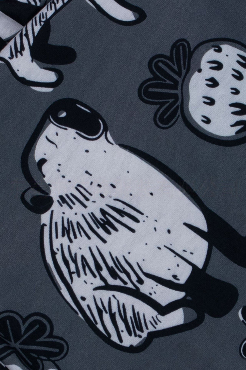 Pyjama familial assorti à imprimé animalier gris foncé
