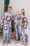 Pyjama familial d’Halloween à manches longues imprimé gris