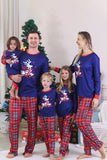Pyjama familial assorti à carreaux à carreaux bleu royal