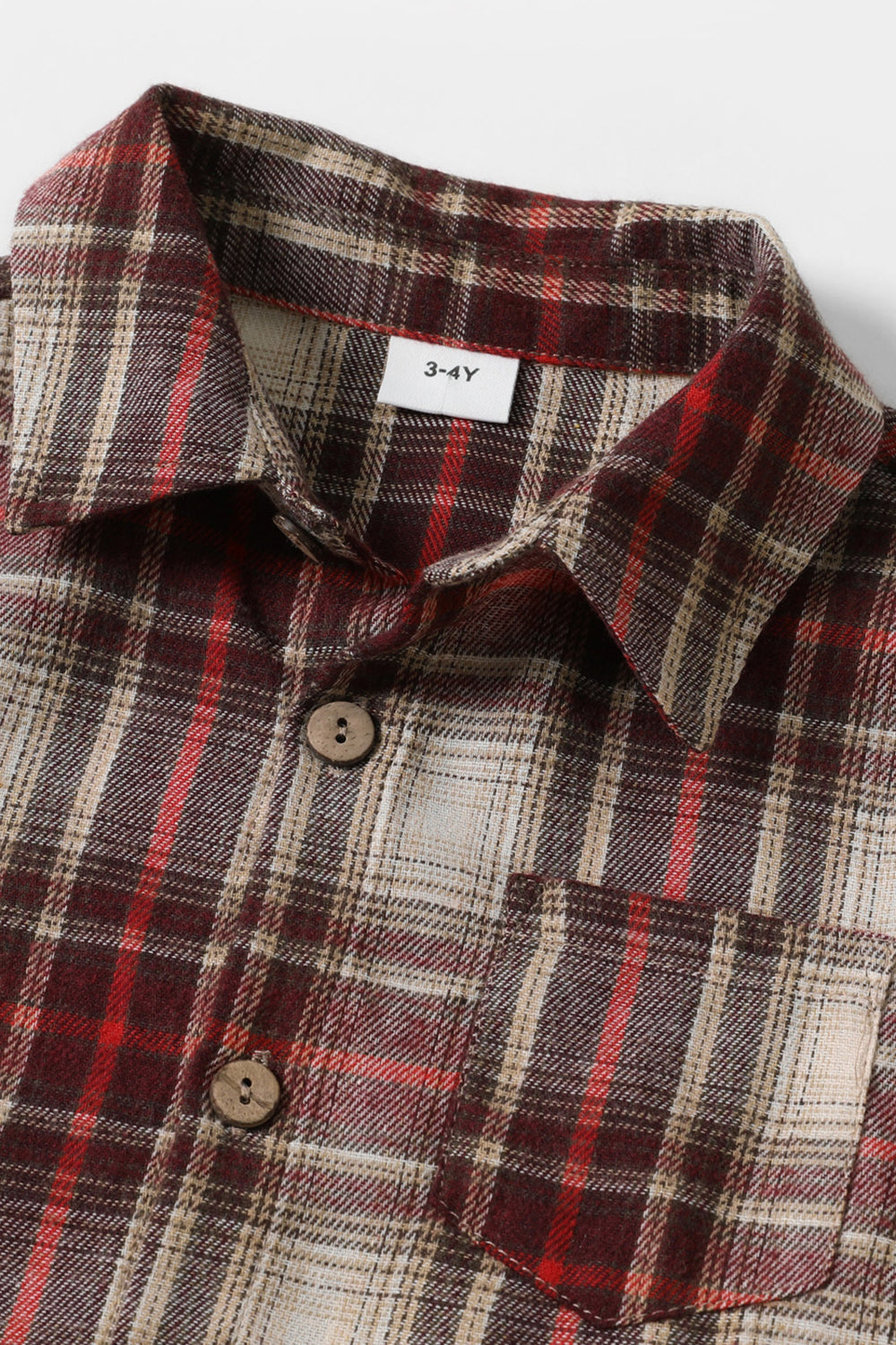Robe de famille à carreaux rouges à manches longues