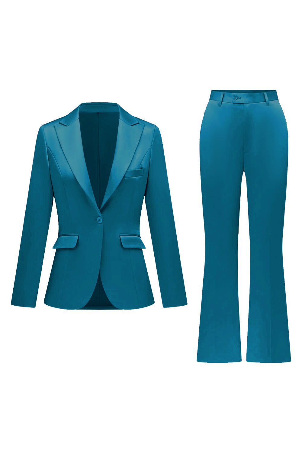 Gris rose pic revers satin slim fit femmes costumes