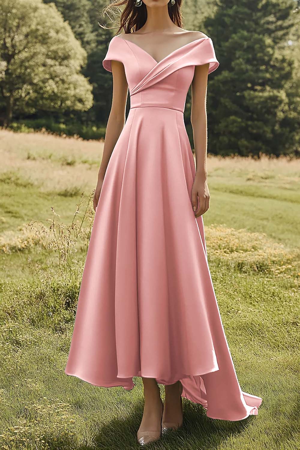 Sage Robe de cérémonie slim à épaules dénudées avec ourlet large
