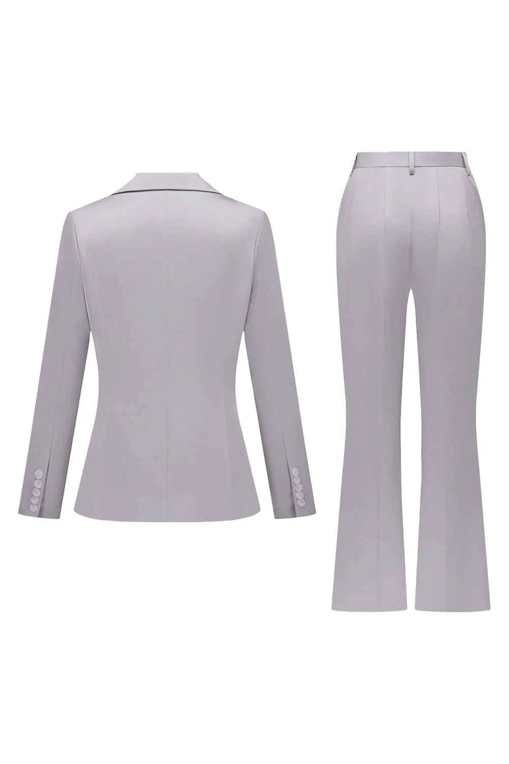 Gris rose pic revers satin slim fit femmes costumes