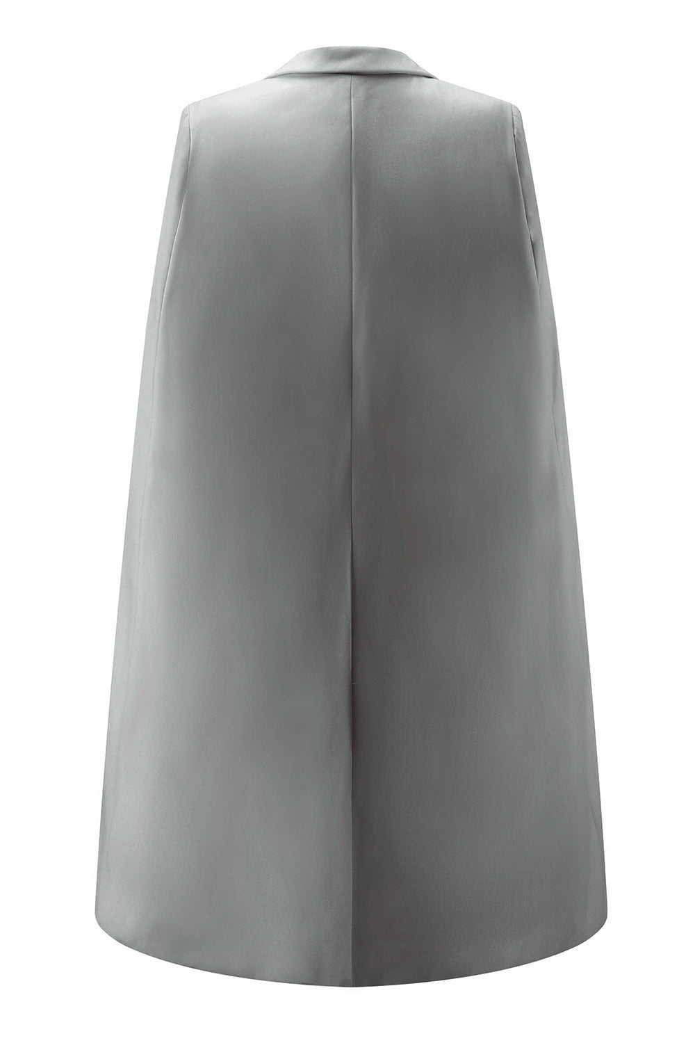 Mini robe de travail moulante blanche à revers en pointe avec cape