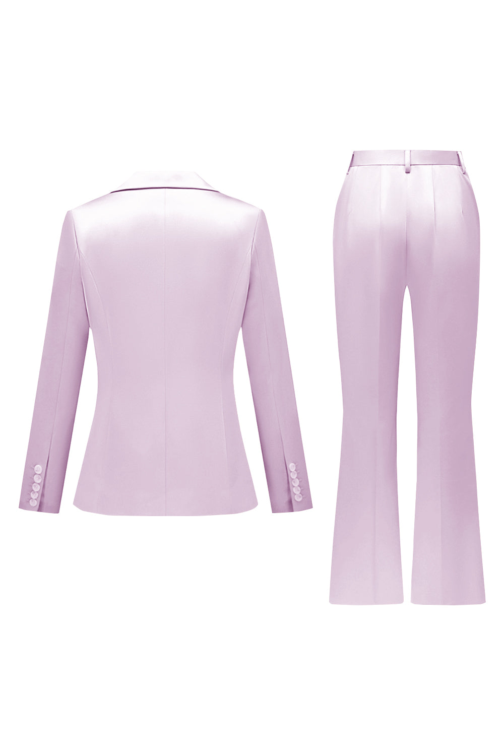 Gris rose pic revers satin slim fit femmes costumes