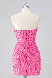 Bustier scintillant bustier serré à paillettes corset robe de bal avec perles