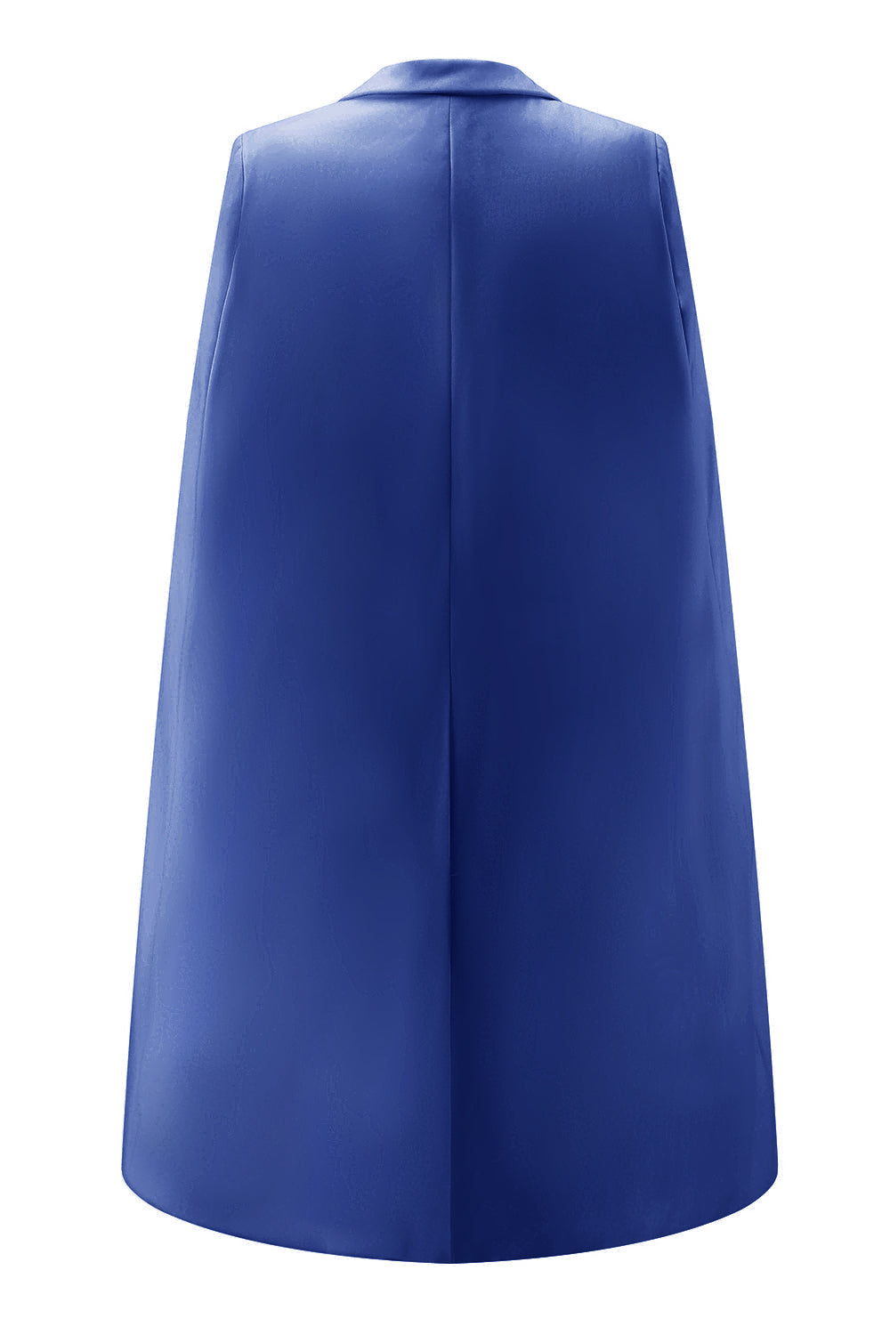 Mini robe de travail moulante blanche à revers en pointe avec cape