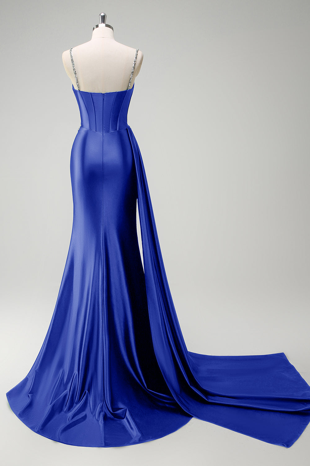 Sparkly vert foncé sirène côté streamer à paillettes Corset satin robe de Soirée avec fente