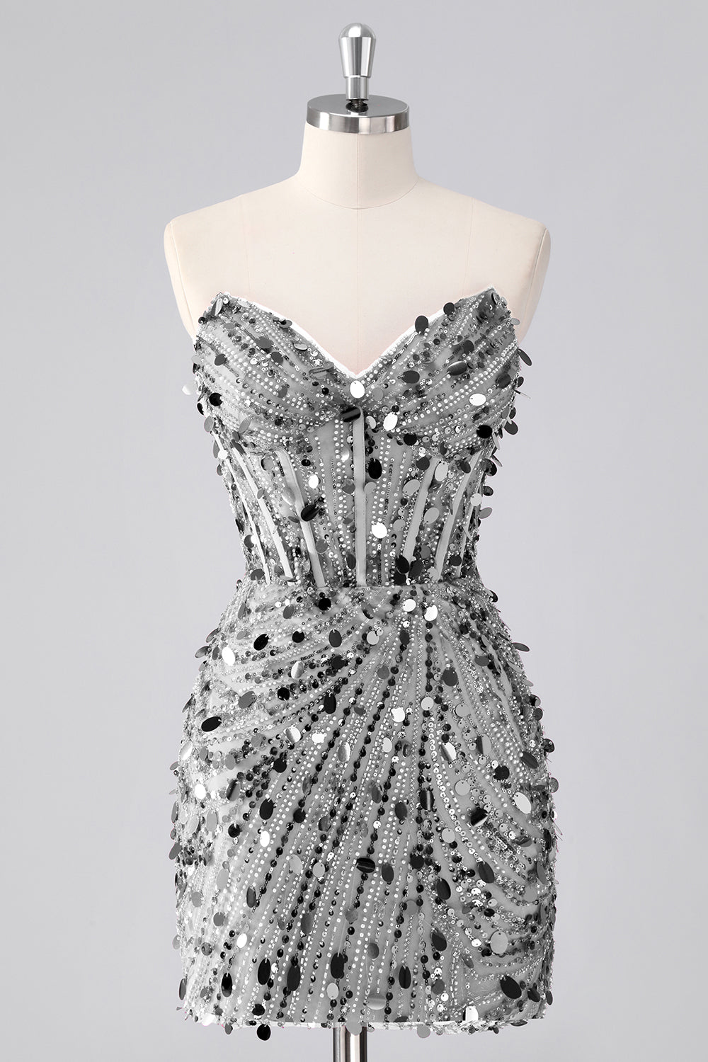 Bustier scintillant bustier serré à paillettes corset robe de bal avec perles