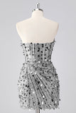 Bustier scintillant bustier serré à paillettes corset robe de bal avec perles