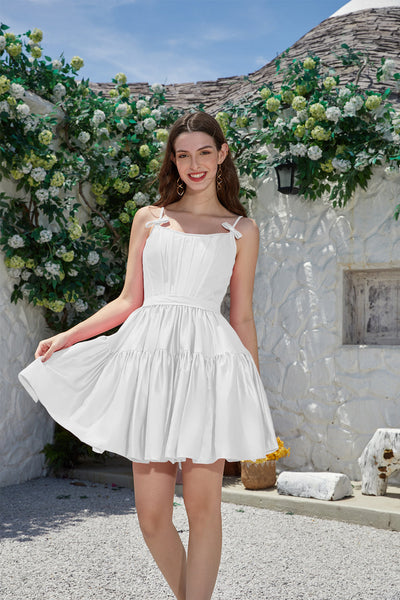 Robe de plage décontractée blanche en tulle à col en V et ouverture la