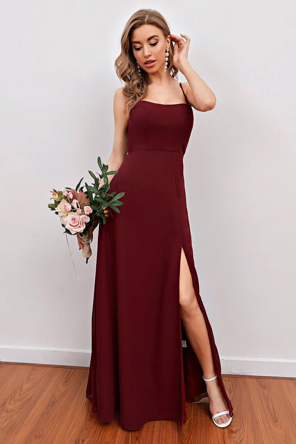 Robe de demoiselle d’honneur Burgundy