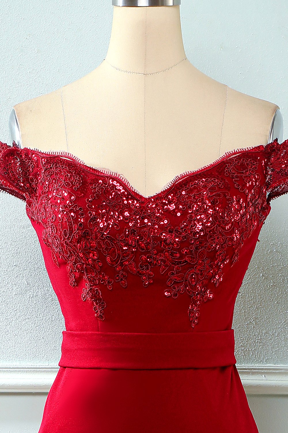 Off Épaule Sequins Mermaid Prom Robe