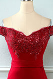 Off Épaule Sequins Mermaid Prom Robe