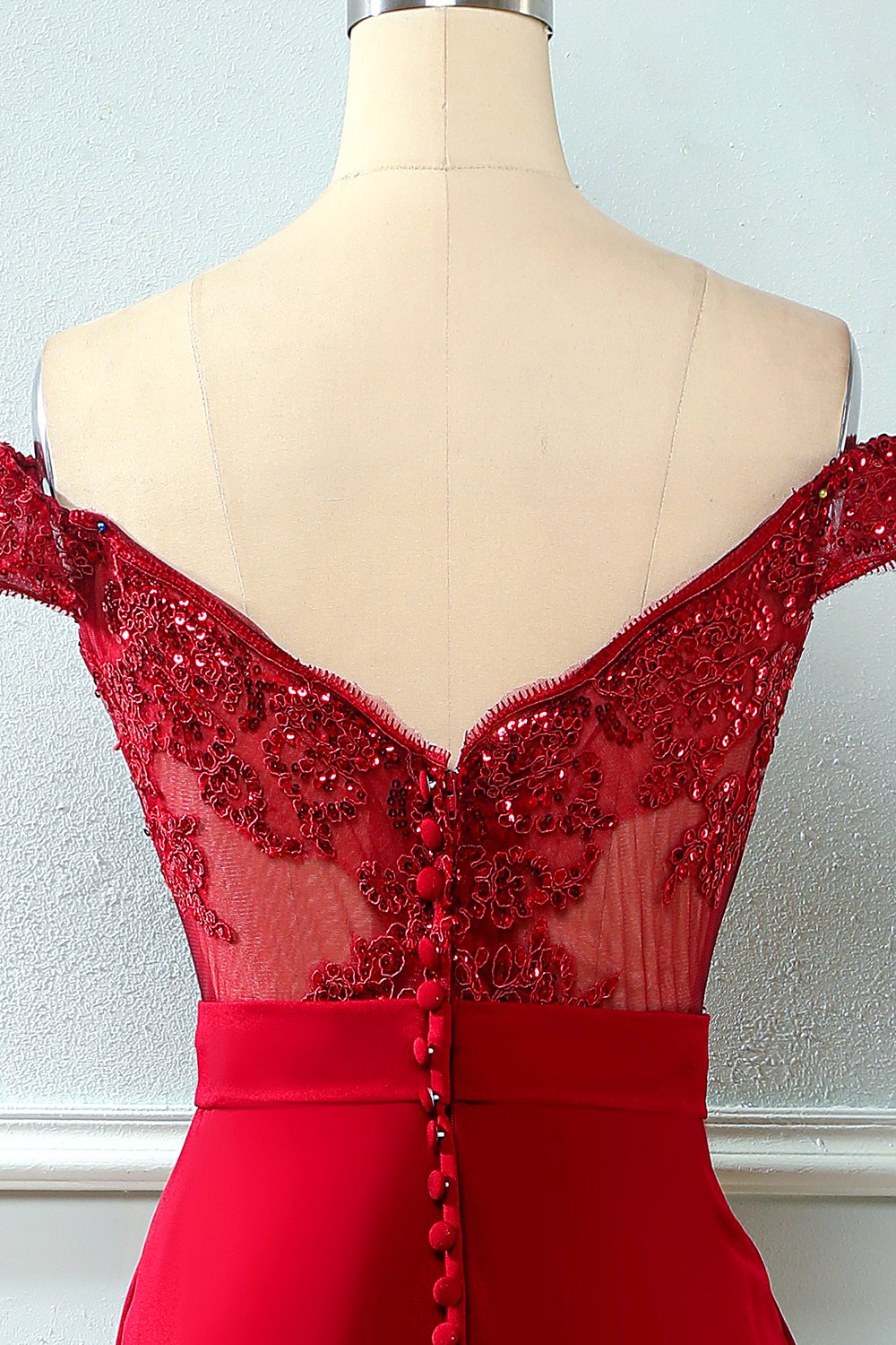 Off Épaule Sequins Mermaid Prom Robe