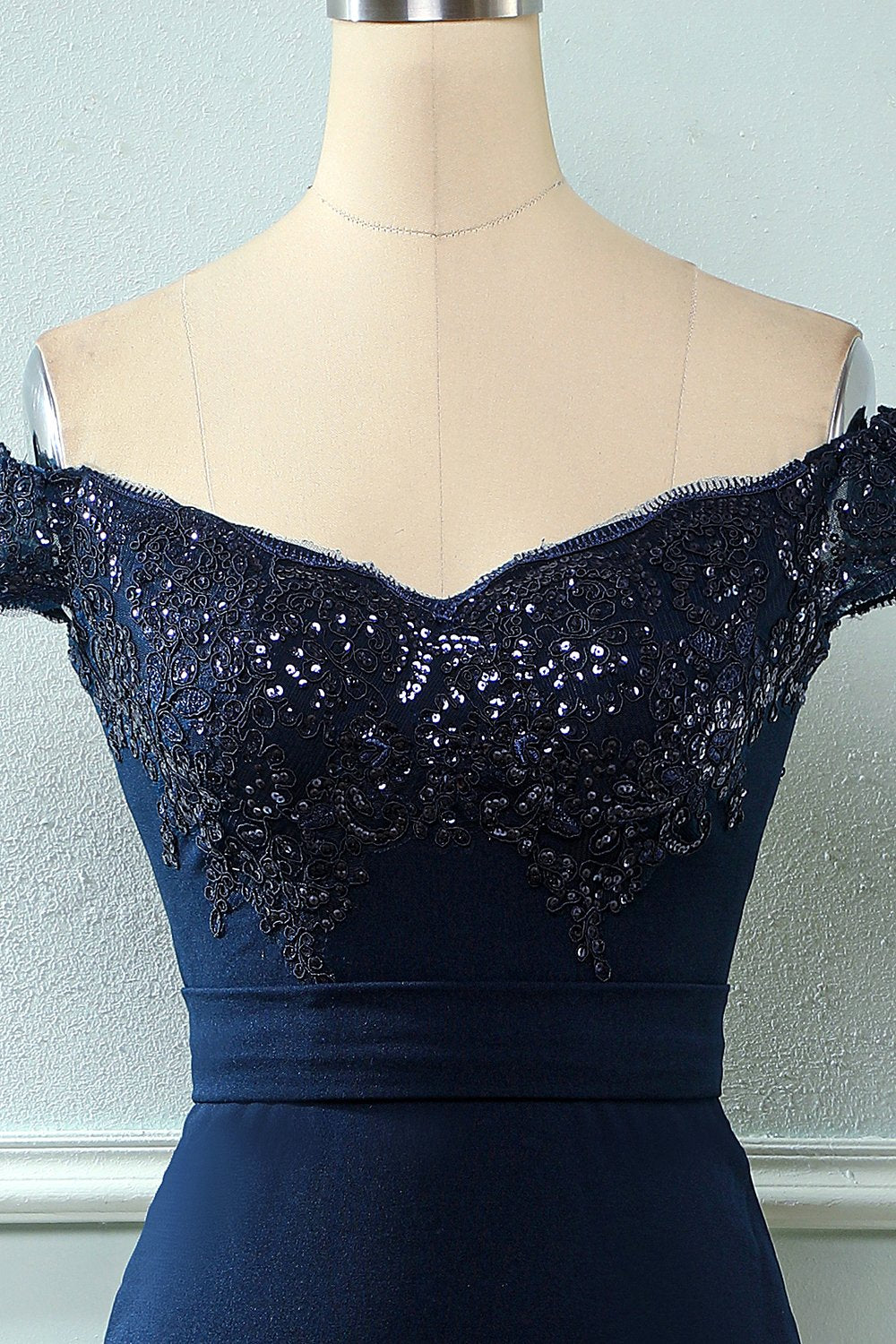 Off Épaule Sequins Mermaid Prom Robe