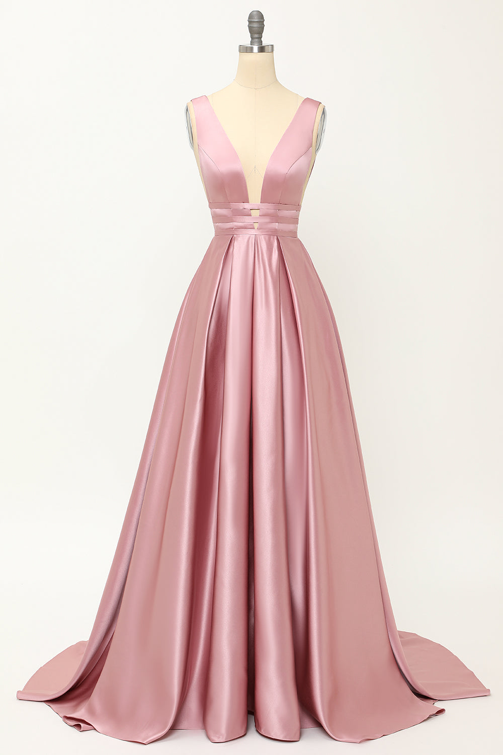 Robe blush satin long bal