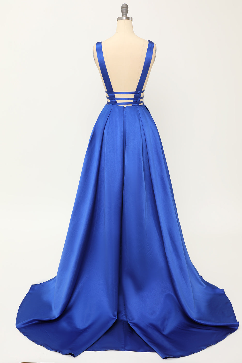 Robe blush satin long bal