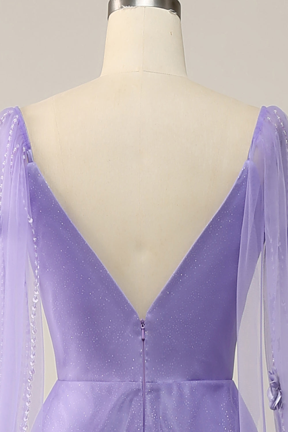 Robe de bal violette Watteau Train avec fleurs 3D