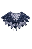 Zapaka Cape Femme Paillettes Fleur Bleu Années 1920