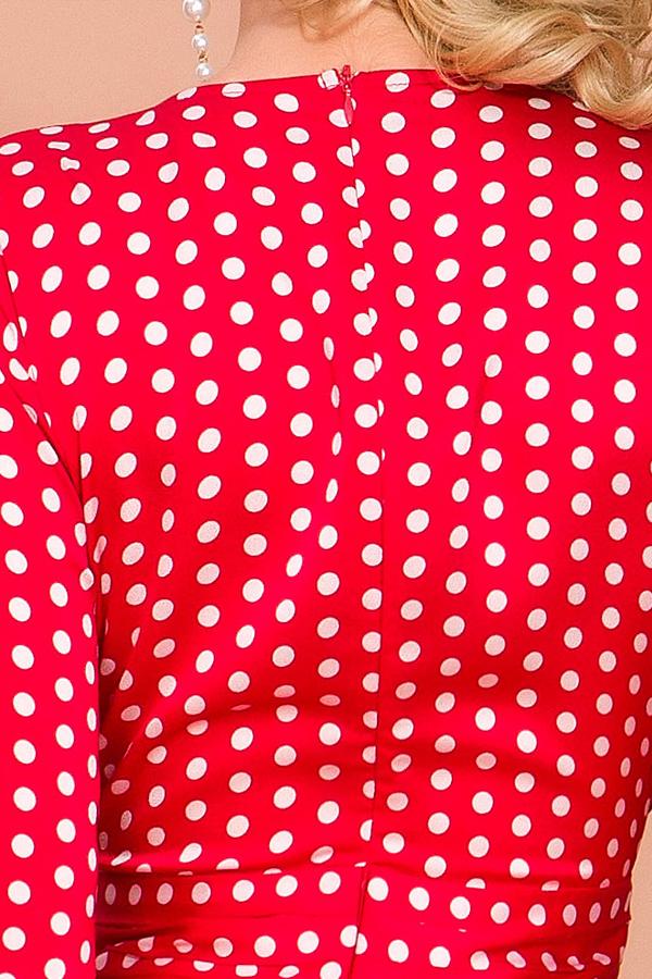 Robe Décontractée Bohème à Manches Longues à Pois Rouge