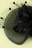 Bandeau Année 1920  Rétro en Tulle avec Perles Plumes noire