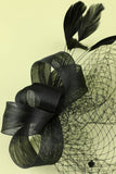 Zapaka Bandeau Rétro Année 1920 en Tulle avec Plume noire