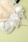 Bandeau avec perles et plumes années 1920
