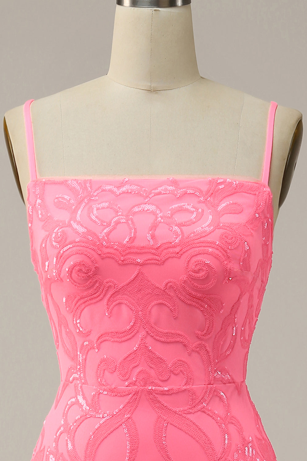 Robe de soirée fourreau scintillante fard à joues avec paillettes