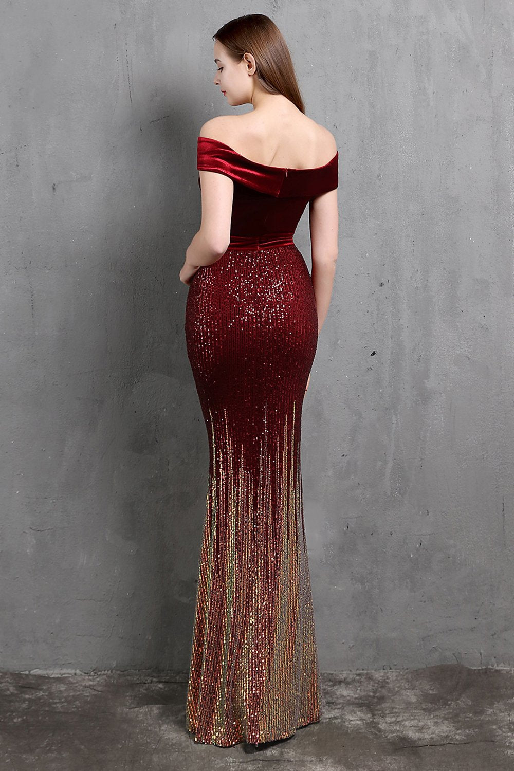 Robe de soiree dorée Longue Prom