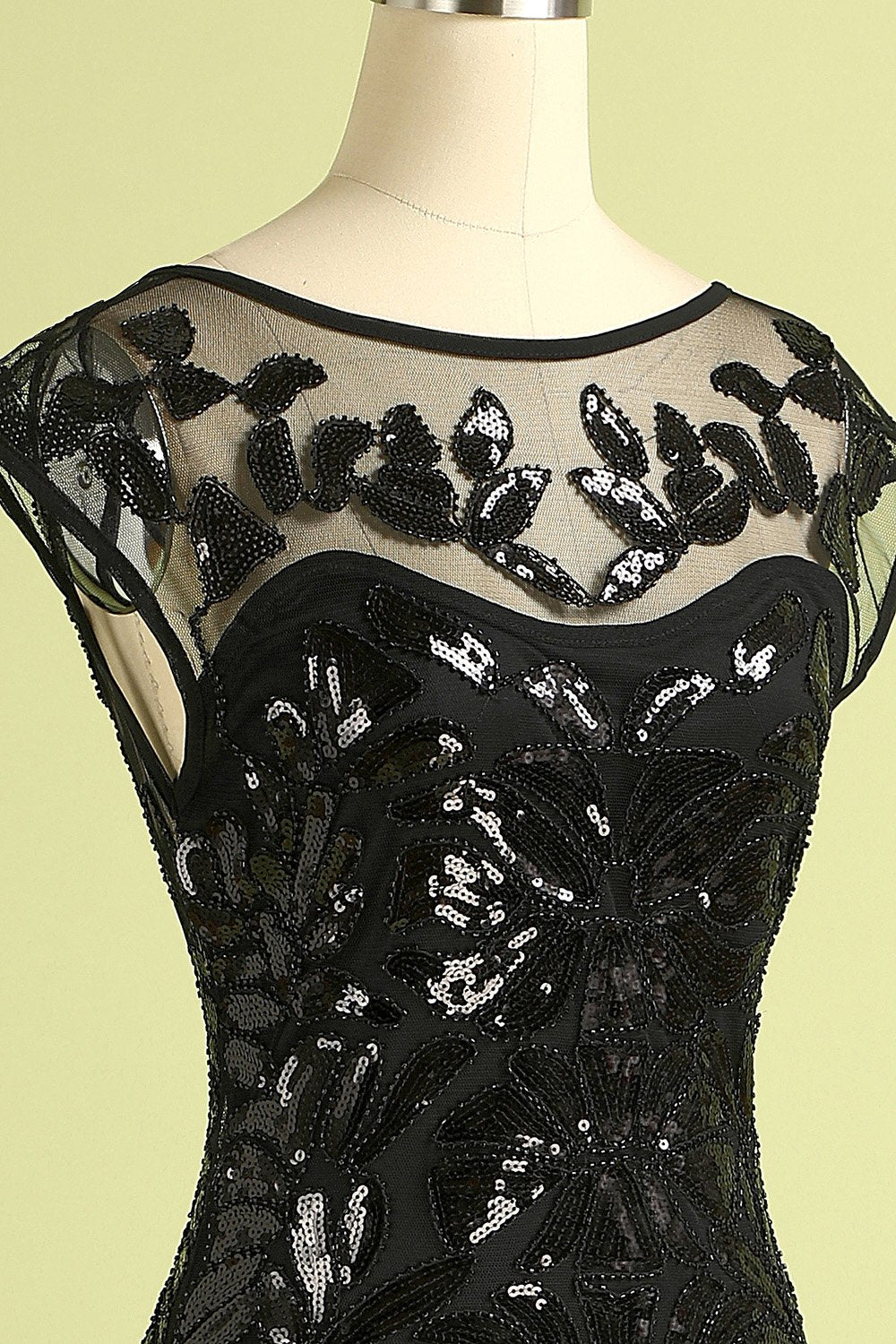 Rétro Robe de Soirée Années 20 A Paillettes
