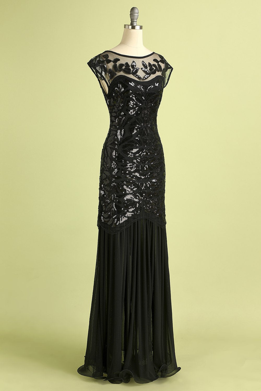 Rétro Robe de Soirée Années 20 A Paillettes