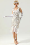 Robe à franges à sequins rétro des années 20