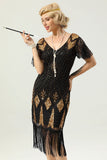 Robe Golden Fringe des années 1920