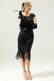 Robe fringe à paillettes des années 1920