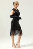 Robe fringe à paillettes des années 1920