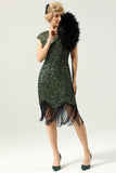 Robe fringe à paillettes des années 1920