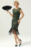 Robe fringe à paillettes des années 1920