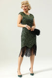 Robe fringe à paillettes des années 1920