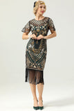 Robe à paillettes vertes des années 1920
