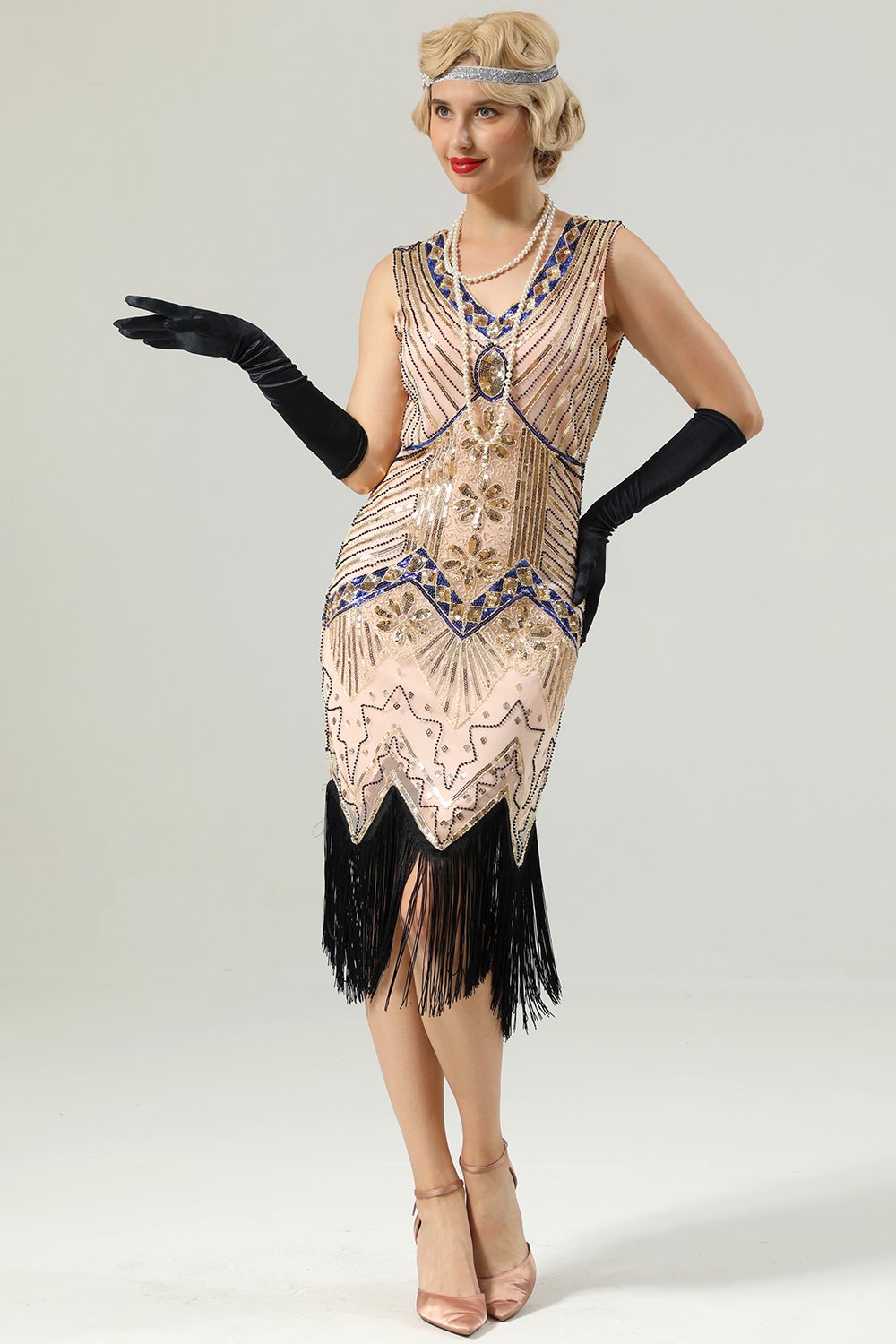 Robe Gatsby sans manches des années 20