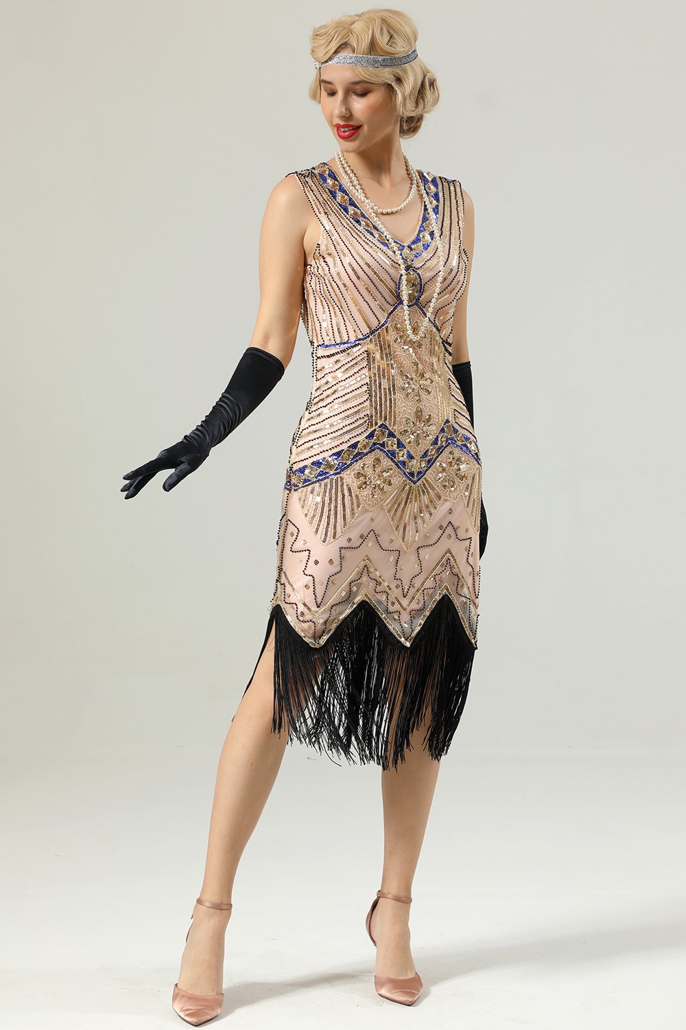 Robe Gatsby sans manches des années 20