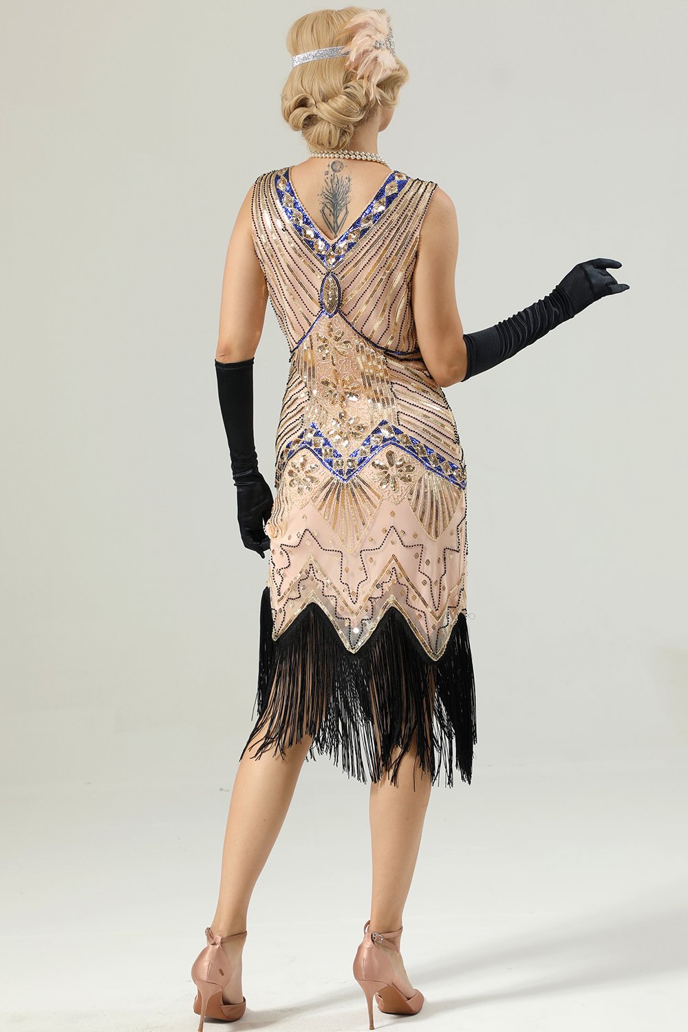 Robe Gatsby sans manches des années 20