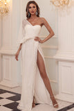 Robe de soirée à paillettes à une épaule