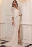 Robe de soirée à paillettes à une épaule