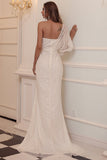 Robe de soirée à paillettes à une épaule