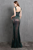 Gold Mermaid Sequin V Neck Prom Robe