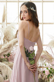Robe de demoiselle d'honneur blush